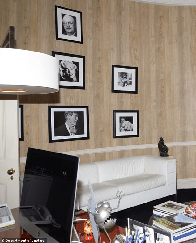 Epstein's home also contained photographs of celebrities including Marilyn Monroe