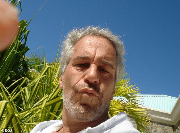 Paedophile Jeffrey Epstein pulls a pucker face for the camera