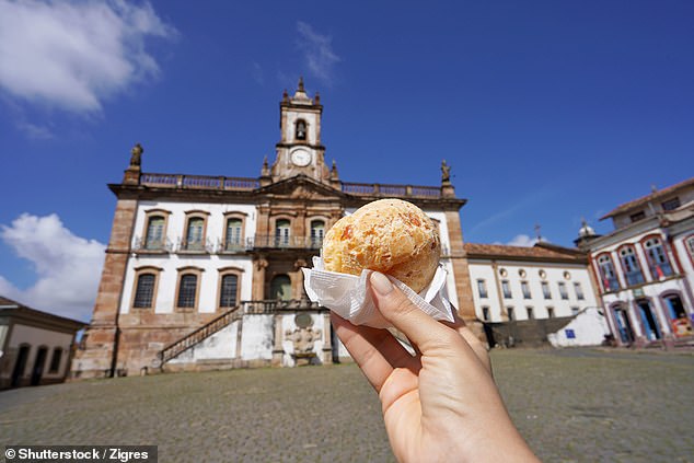 Pao de queijo (Brazilian cheese bun) in Minas Gerais, Brazil