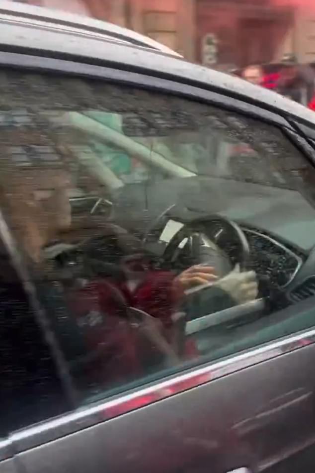 Pictured: Paul Doyle who was seen driving the car in Liverpool on May 26, 2025