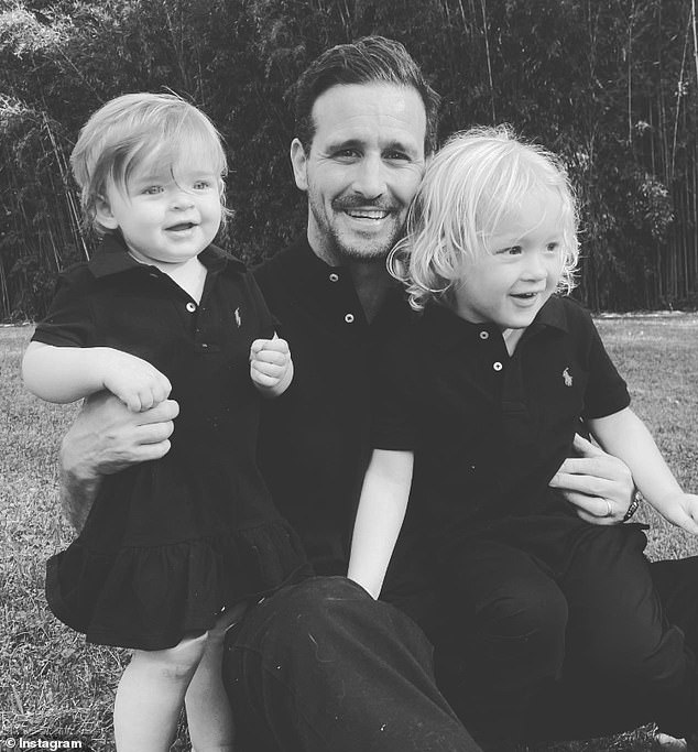 Jamie shared a host of wholesome family snaps on her Instagram page (James with son Jack, six, and daughter Violet, four in 2022)