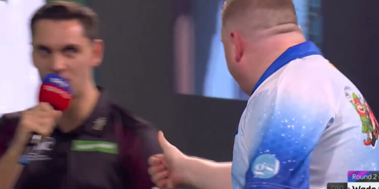 Ricky Evans in row over illegal throw before sarcastic gesture to referee in epic World Darts Championship win
