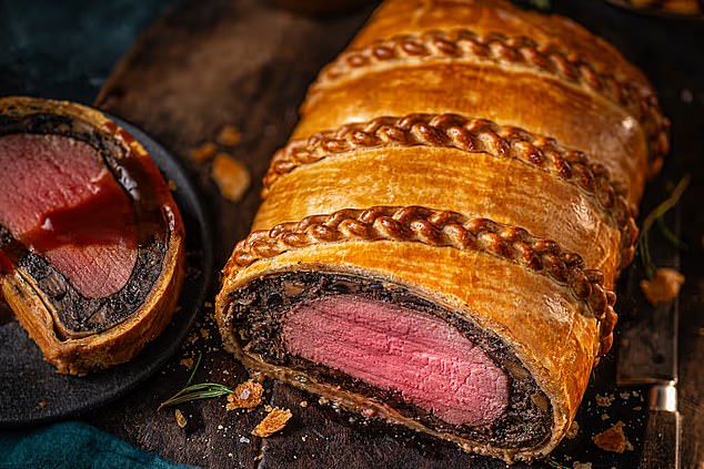 Pictured: M&S's beef wellington created by Michelin-starred chef Tom Kerridge