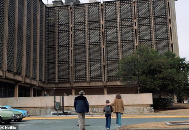 The site served as the set of Hawkins National Laboratory on Stranger Things. Pictured is the Briarcliff Building in a scene from the Netflix show