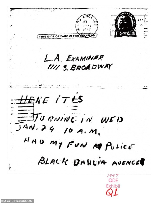 Days later, another letter arrived in which the sender claimed that he had ¿had my fun at police¿ and promised to surrender on January 29. It was signed: ¿Black Dahlia Avenger.¿