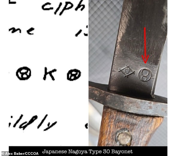 These bayonets feature symbols that mirror some of the Zodiac's symbols in his complex ciphers