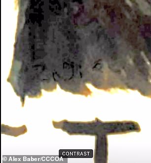 The software revealed what appears to be the word ¿ZoDiac¿ hidden beneath the ink