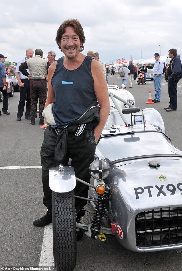 Rea is pictured with his Lotus Mk6 at Silverstone Classic Racing Festival in 2010