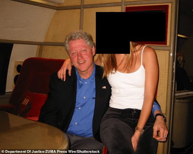 'I don't like the pictures of Bill Clinton being shown, I don't like the pictures of other people being shown, I think it's a terrible thing,' Trump said