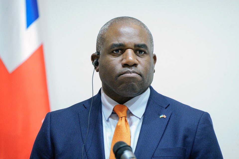 UK Foreign Secretary David Lammy at a press conference in Kyiv, Ukraine.