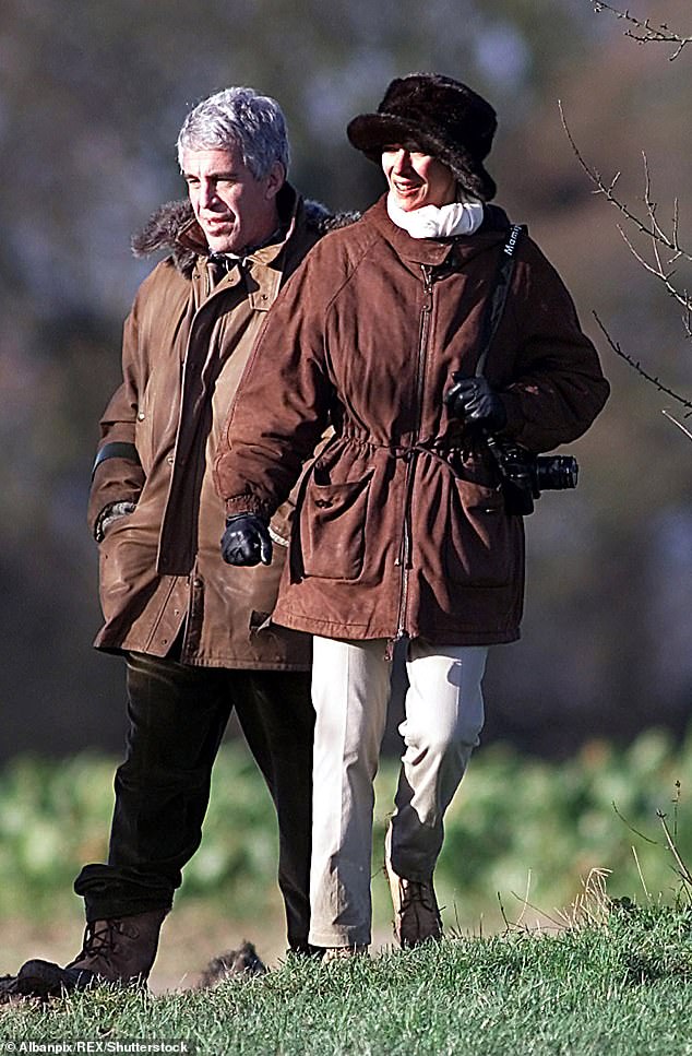 Jeffrey Epstein (left) and Ghislaine Maxwell (right) as visitors of the then Prince Andrew at Sandringham in December 2000. Andrew later sought to paint the visit in his disastrous 2019 Newsnight interview as 'a straightforward shooting weekend'