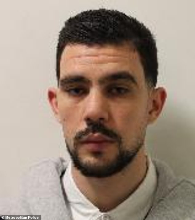 The migrant, pictured, was described by police as a 'professional thief' and now faces jail time after admitting 16 counts of theft and assaulting an emergency worker this month