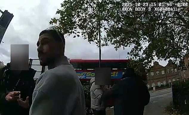 Another clip shows the moment Ghilas's crimes finally catch up with him as he is arrested by police officers on the street