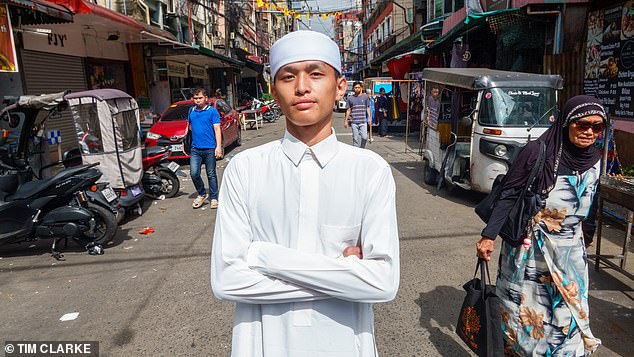 Jalal Abdullatif, 19, (pictured) who is from Marawi, said there are still remnants of ISIS in his hometown, with the extremists embedded in the community