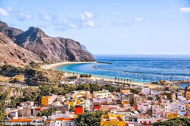 Three of the most popular Canaries - Tenerife (£1,073) (pictured), Fuerteventura (£1,119) and Gran Canaria (£1,121) - placed 5th, 6th and 7th respectively