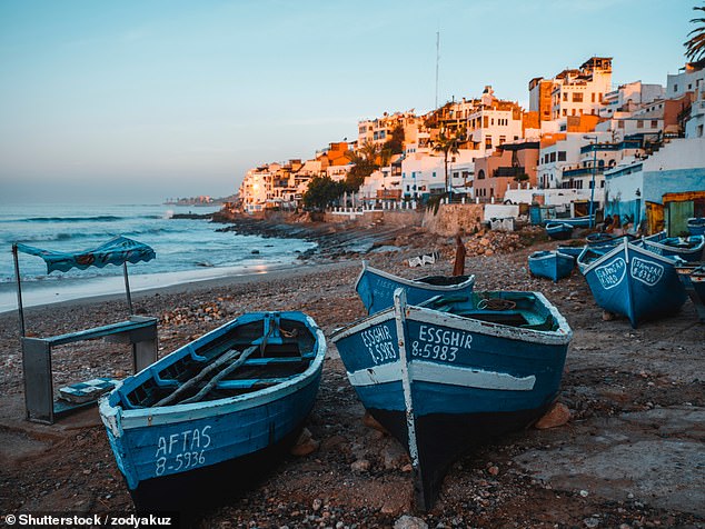 And in third place for the lowest average package holiday price was a non-European destination - Morocco's Agadir coastline (pictured) - which came in at £946 for a week