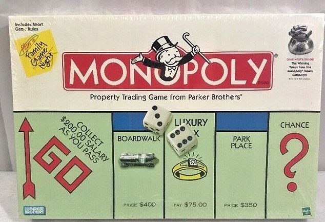 1975: The game Monopoly sees players roll two six-sided dice to move around the board, buying and trading properties and developing them into houses and hotels. Players collect rent from other players when they land on their houses, driving them into bankruptcy