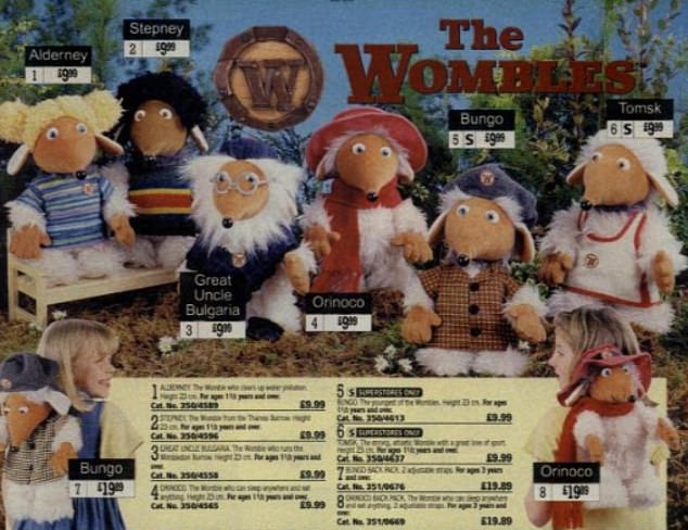 1998: It was a golden era for children's television - and the toys were just as good, with everything from Sesame Street stuffed animals to The Wombles (which enjoyed a 90s revival) on offer