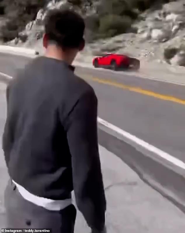 'For unknown reasons, the vehicle veered off the roadway, struck a concrete barrier, and became fully engulfed,' the CaliforniaHighway Patrol said in a statement, without identifying the two victims in the crash