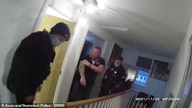 This was the moment cowboy builder Mark Killick was arrested by police at his home