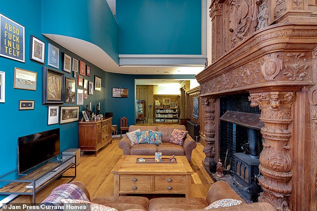 There is a massive exquisitely carved 20-foot ornate fireplaces in the Great Hall