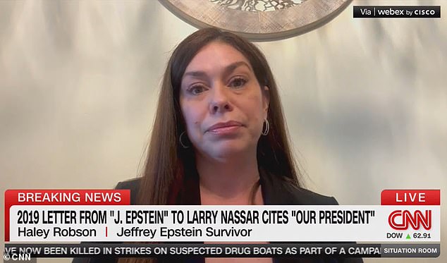 15409029 survivor Haley Robson speaks to CNN about Epstein Files December 23 2025