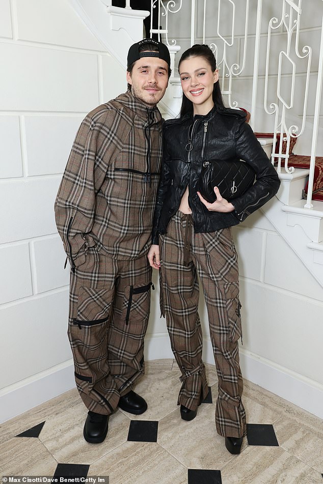 And the couple at an after party for Burberry's 2025 winter fashion show in London