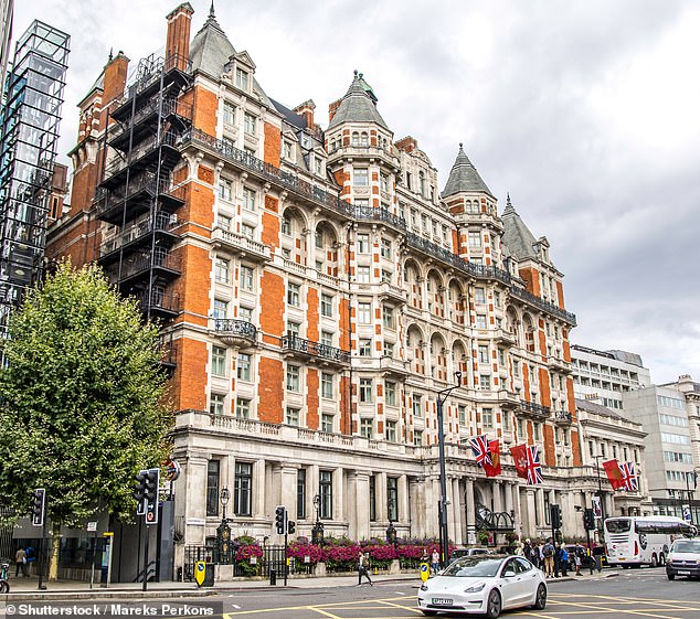 The couple will also enjoy three Michelin star meals a day, as well as access to the hotel's top of the range spa and beauty therapists (Mandarin Oriental pictured)