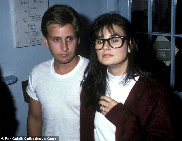 Estevez and actress Demi Moore in 1986 at Circle Repertory Theatre in New York City