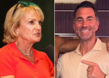 Jake Paul's mum calls out Eddie Hearn and says she wants to punch Anthony Joshua's 'smug' promoter