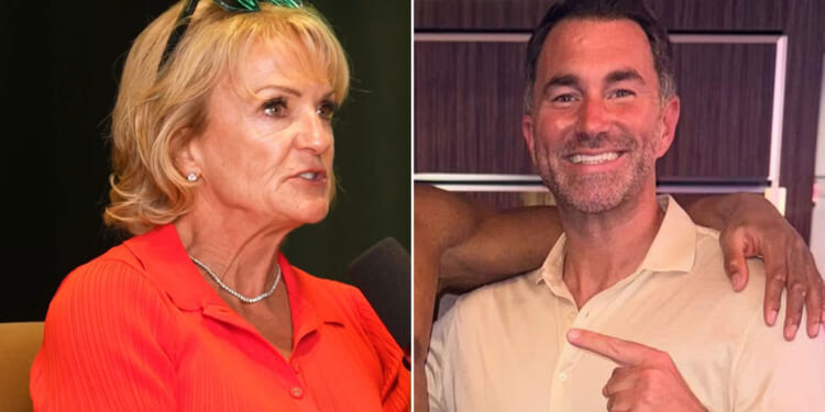 Jake Paul's mum calls out Eddie Hearn and says she wants to punch Anthony Joshua's 'smug' promoter