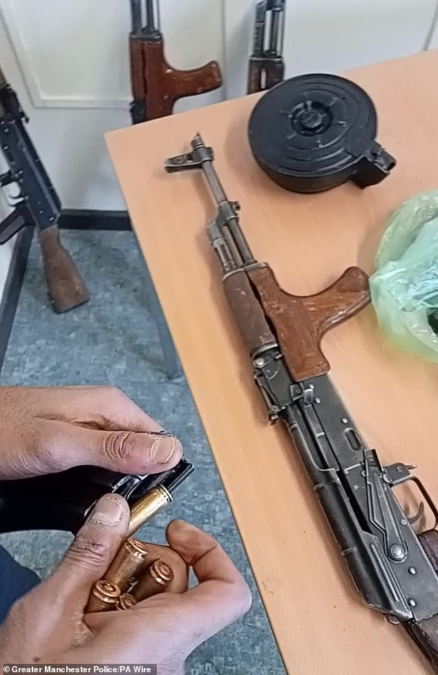 Footage of weapons sent by undercover operative 'Farouk' to Walid Saadaoui