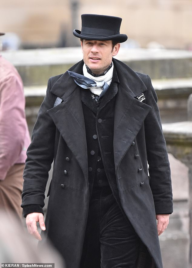 Actor James Norton during filming for House Of Guinness, in which he plays Sean Rafferty