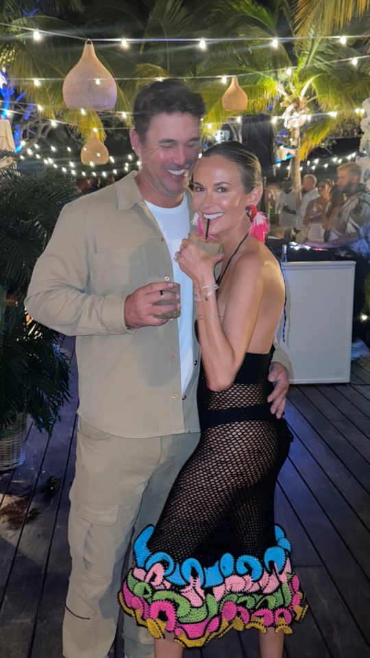 Jena Sims and Brooks Koepka in the Bahamas.