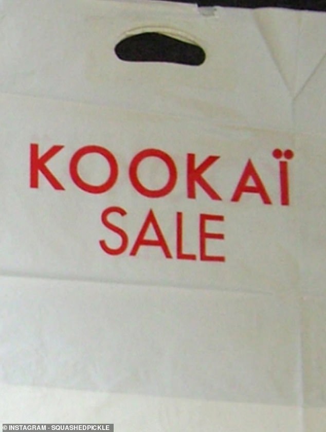 A carrier bag from Kookai, a fashion brand that was huge in the 90s but withdrew from the UK in 2013, also brought back memories