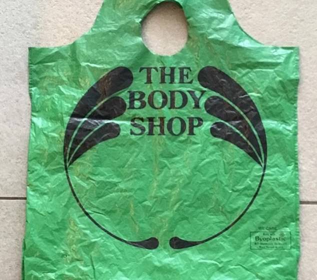 Meanwhile, the Body Shop had green plastic bags which shoppers loved to show off