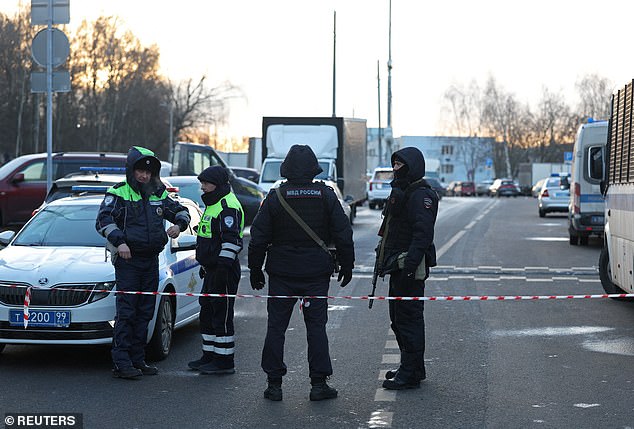 Cops have blocked off the area and a probe into the 'attempted murder' of law enforcement officers and 'explosives trafficking' has been launched