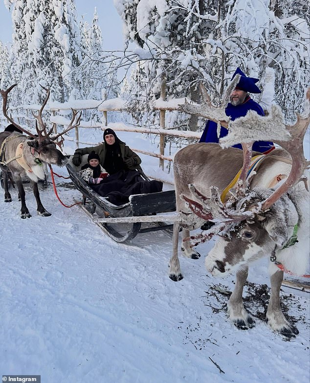 Enjoying a festive getaway, Phil and his family were seen taking part in an array of snow activities