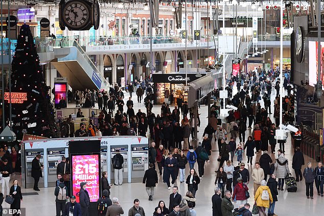 No trains will run to or from Waterloo from Christmas Day until 28 December, and a very limited service to Waterloo until 4 January.