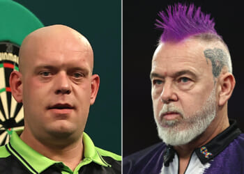 'Time to retire' - Michael van Gerwen savages struggling darts star Peter Wright in X-rated comment about his future
