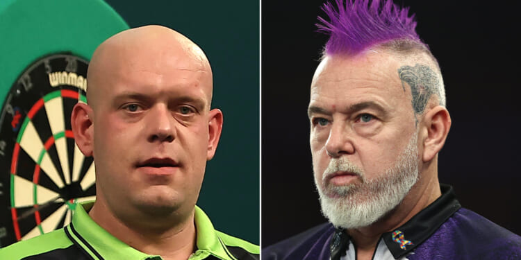 'Time to retire' - Michael van Gerwen savages struggling darts star Peter Wright in X-rated comment about his future