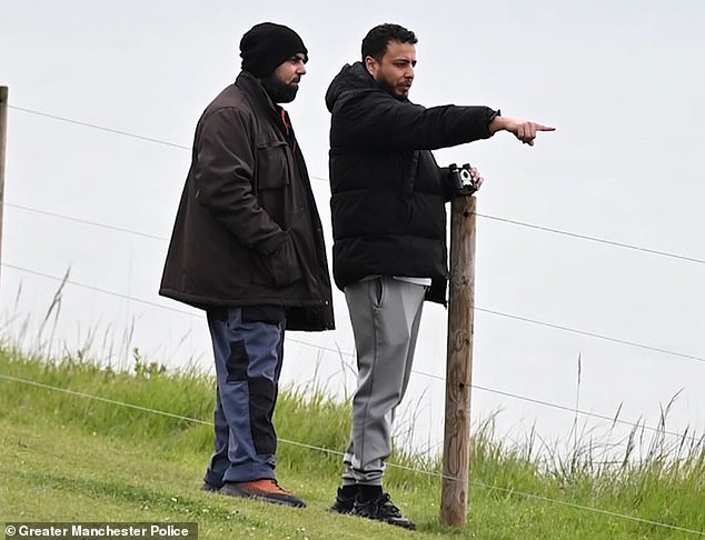 Amar Hussein and Bilel Saadaoui seen together in a surveillance photograph. Their plot to kill Jews was brought down by an undercover police officer known as 'Farouk'