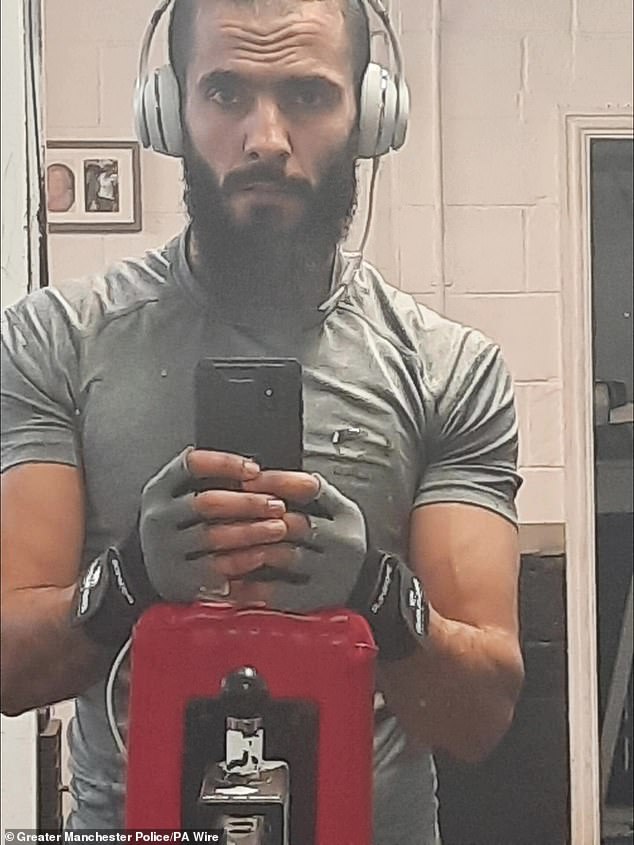 The fitness fanatic regularly took pictures of himself working out, telling his trial at Preston Crown Court that he was 'vain'