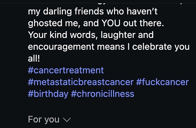 She accompanied her latest post with an emotional and grateful message