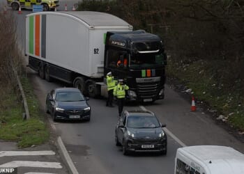 The M2 in Kent is closed westbound after a car overturned in a crash sparking travel chaos on Christmas Eve