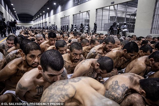 Bukele's super-prison has made him hugely popular, with the president re-elected last February with 85 per cent of the vote