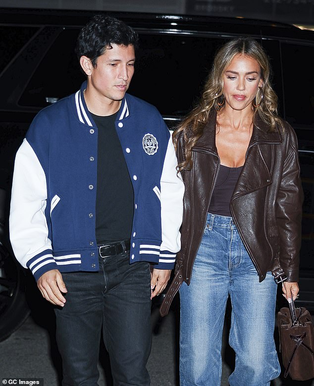 Alba has been dating actor Danny Ramirez since July; pictured in September