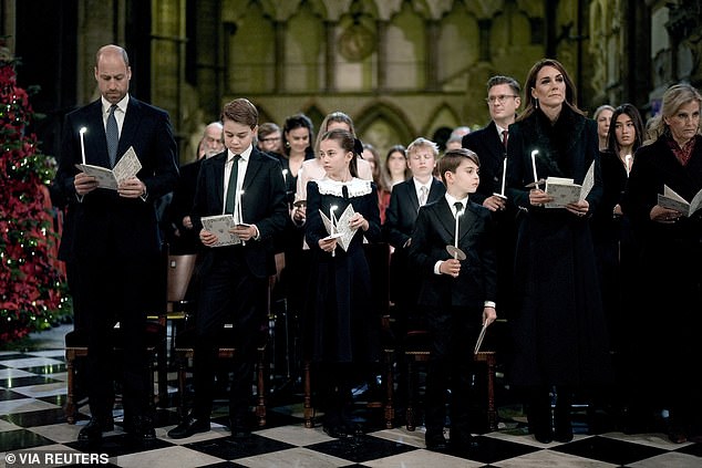 The Royals led those gathered in singing carols at the fifth annual 'Together at Christmas' service