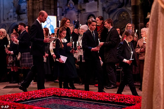The Royal service aired on ITV1 on Christmas Eve