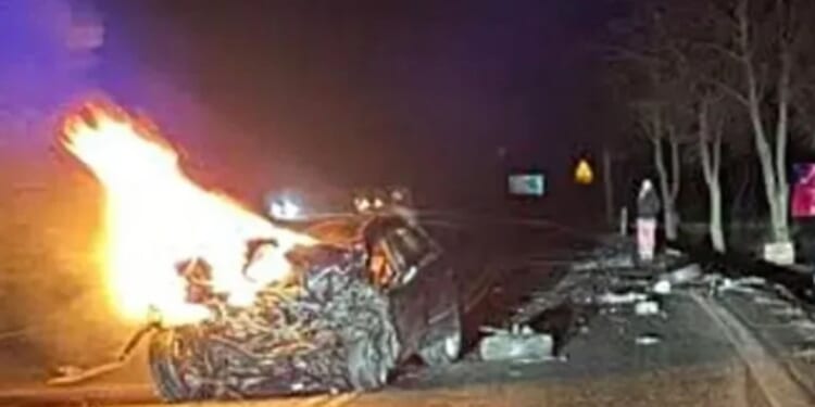 Tragedy as six die in horror Christmas eve car crash after motor bursts into flames with no survivors left